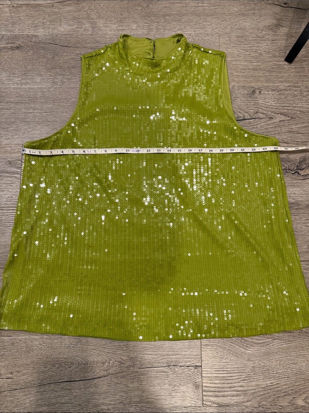 Addition Elle Chartreuse Sequin Midi Skirt + Top Set - Picture 6 of 13